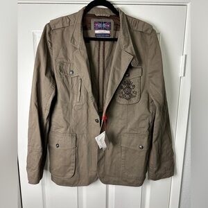 English Laundry Women’s Montgomery Cotton Blazer Green Size Large NEW